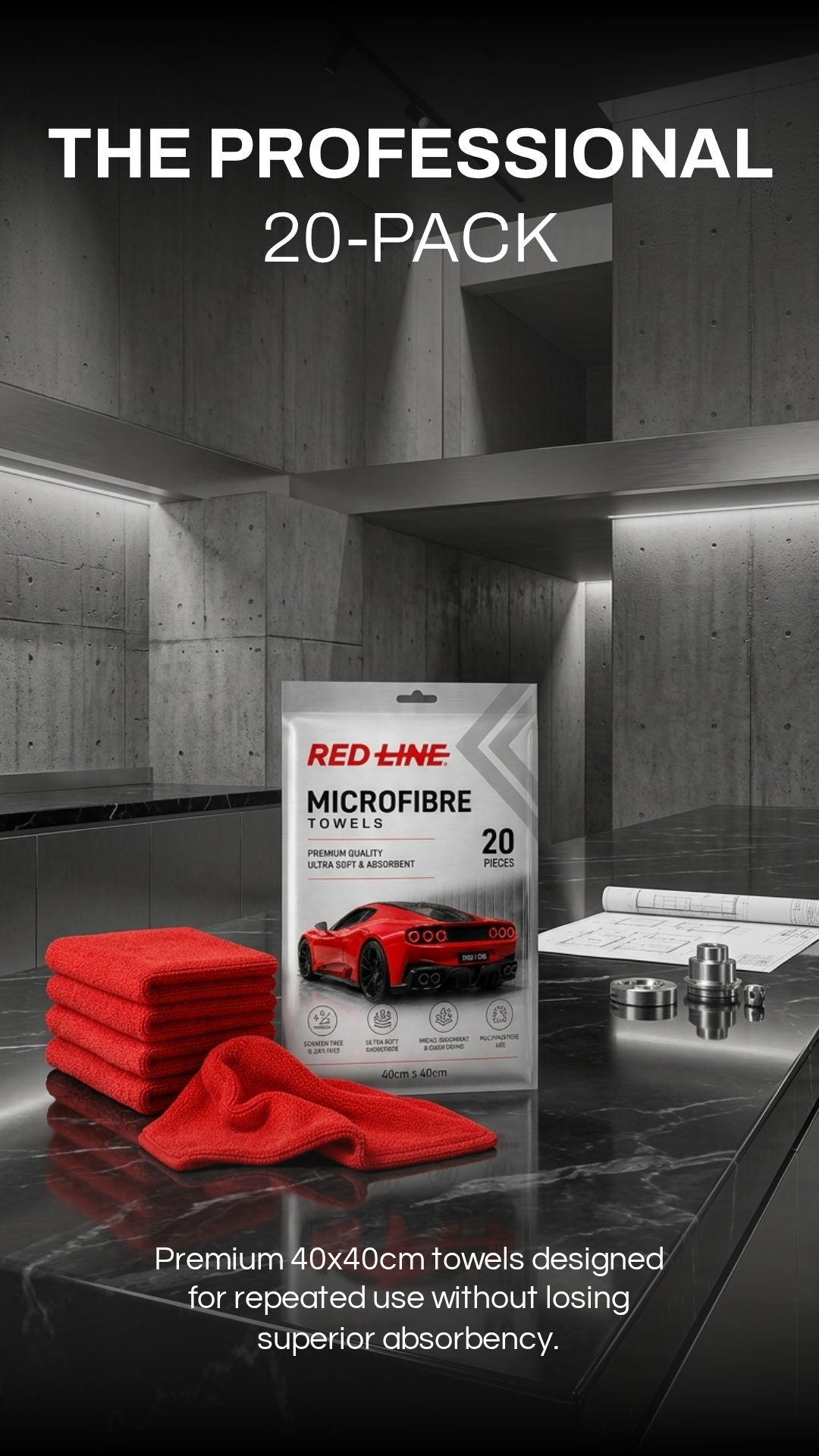 MicroFibre Towels 20-Pack 40x40cm